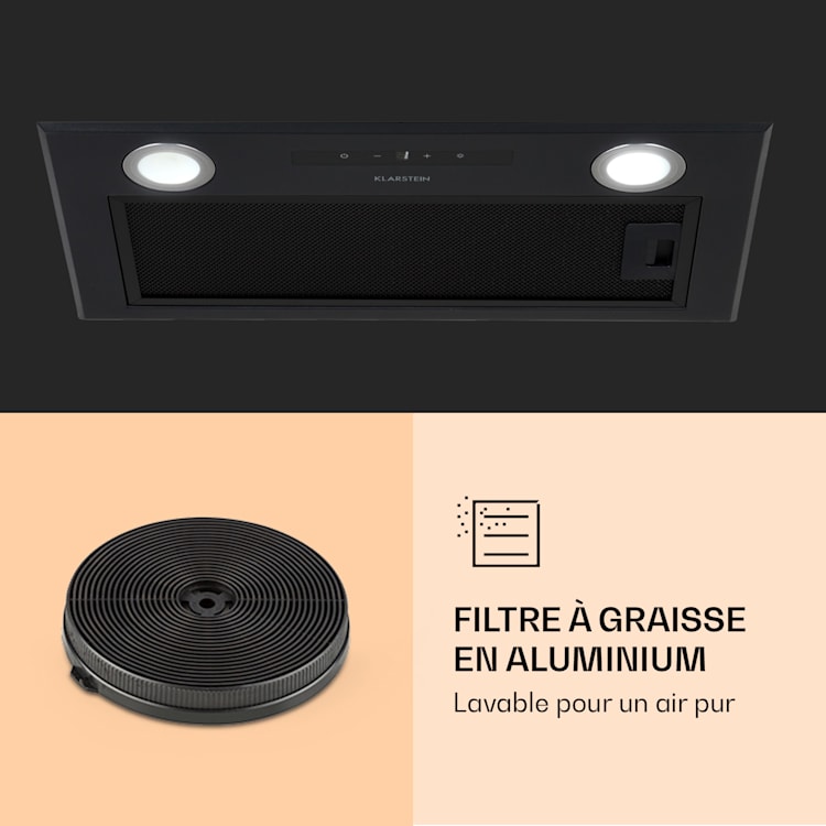 Paolo Hotte aspirante encastrable 52 cm CEE : A 593 m³/h LED Tactile