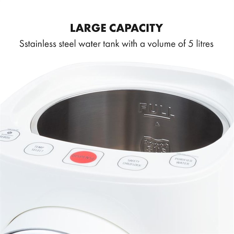 Hot Spring Plus distributore d'acqua calda 5l serbatoio d'acciaio inox 45-95 °C bianco Bianco