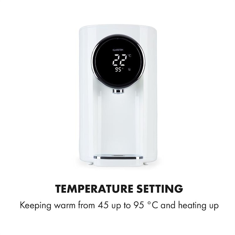 Hot Spring Plus distributore d'acqua calda 5l serbatoio d'acciaio inox 45-95 °C bianco Bianco