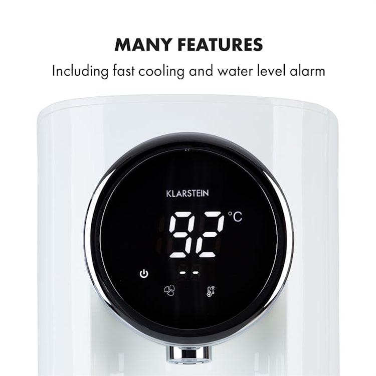 Hot Spring Plus distributore d'acqua calda 5l serbatoio d'acciaio inox 45-95 °C bianco Bianco