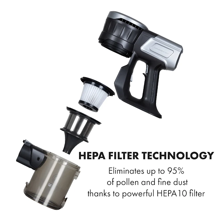 Clean Butler 4G Silent Cordless Vacuum Cleaner 16 kPa 0.8l HEPA10 Black Black