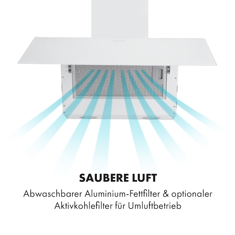 Laurel 60 Dunstabzugshaube 60cm Abluft: 350 m³/h LED Touch weiß 60 cm | Weiß