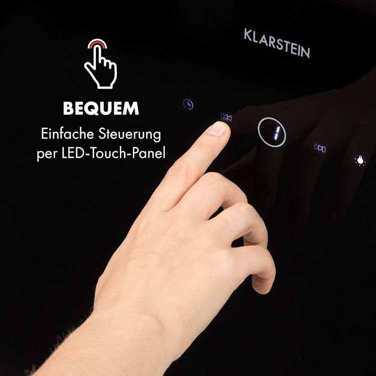Laurel 90 Dunstabzugshaube 90cm Abluft: 350 m³/h LED Touch schwarz 90 cm | Schwarz