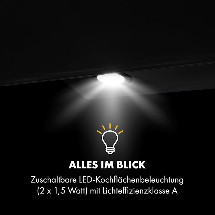 Laurel 90 Dunstabzugshaube 90cm Abluft: 350 m³/h LED Touch schwarz 90 cm | Schwarz