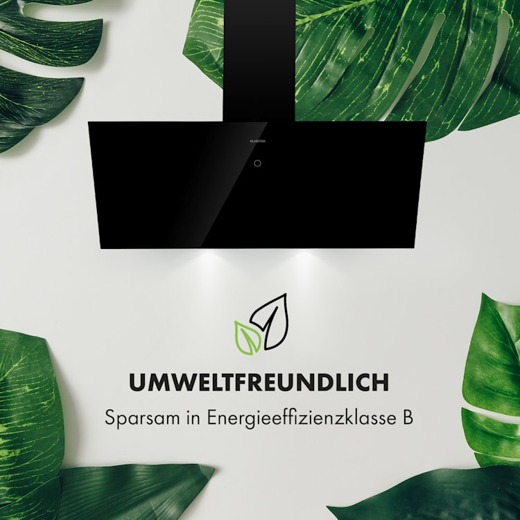 Laurel 90 Dunstabzugshaube 90cm Abluft: 350 m³/h LED Touch schwarz 90 cm | Schwarz