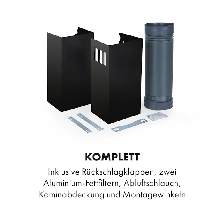 Laurel 90 Dunstabzugshaube 90cm Abluft: 350 m³/h LED Touch schwarz 90 cm | Schwarz
