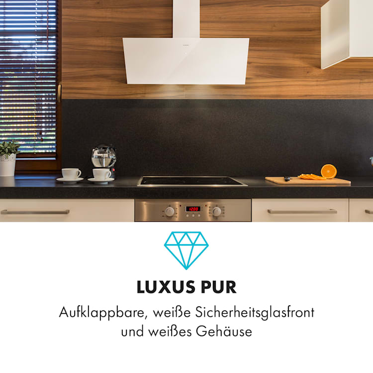 Laurel 90 Dunstabzugshaube 90cm Abluft: 350 m³/h LED Touch weiß 90 cm | Weiß