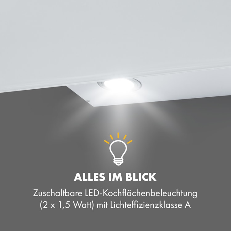 Laurel 90 Dunstabzugshaube 90cm Abluft: 350 m³/h LED Touch weiß 90 cm | Weiß