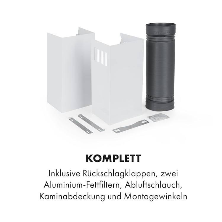 Laurel 90 Dunstabzugshaube 90cm Abluft: 350 m³/h LED Touch weiß 90 cm | Weiß