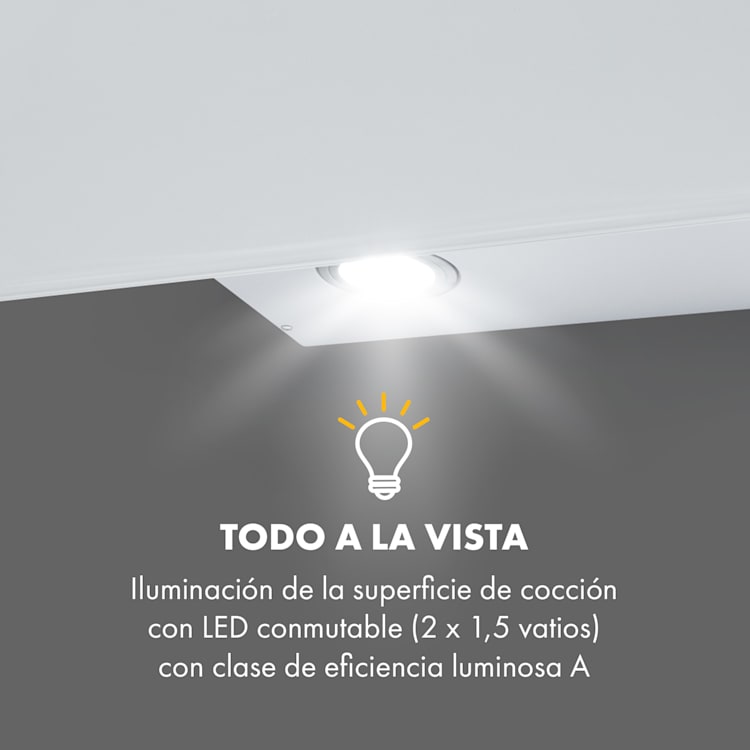 Laurel 90 campana extractora 90 cm aire de escape: 350 m³/h LED touch blanco 90 cm | Blanco
