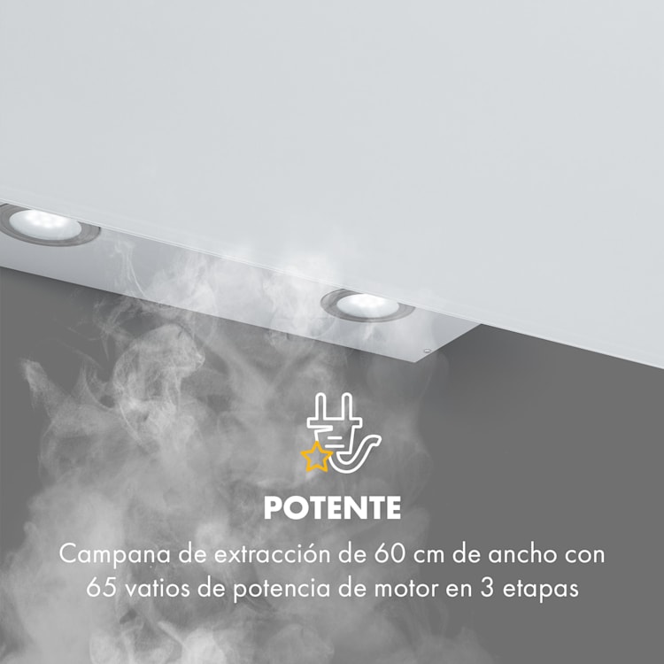 Laurel 90 campana extractora 90 cm aire de escape: 350 m³/h LED touch blanco 90 cm | Blanco