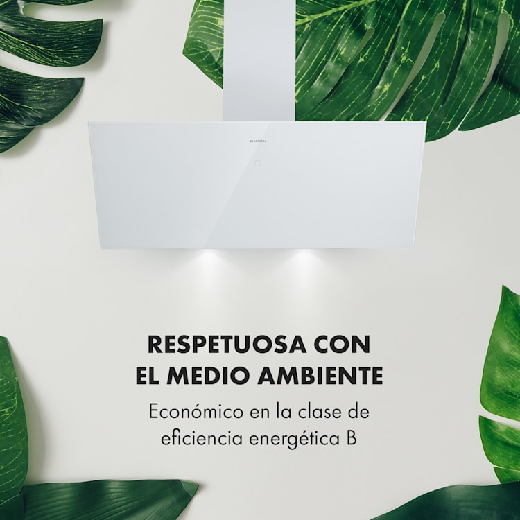 Laurel 90 campana extractora 90 cm aire de escape: 350 m³/h LED touch blanco 90 cm | Blanco