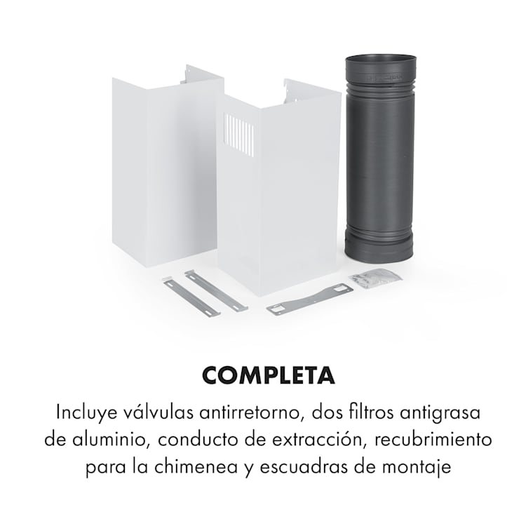 Laurel 90 campana extractora 90 cm aire de escape: 350 m³/h LED touch blanco 90 cm | Blanco