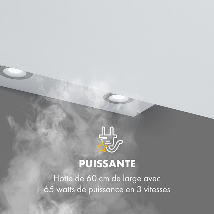Laurel 90 afzuigkap 90cm afvoer: 350m³/h led touch wit 90 cm | Wit