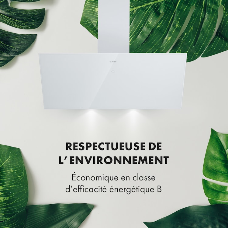 Laurel 90 afzuigkap 90cm afvoer: 350m³/h led touch wit 90 cm | Wit
