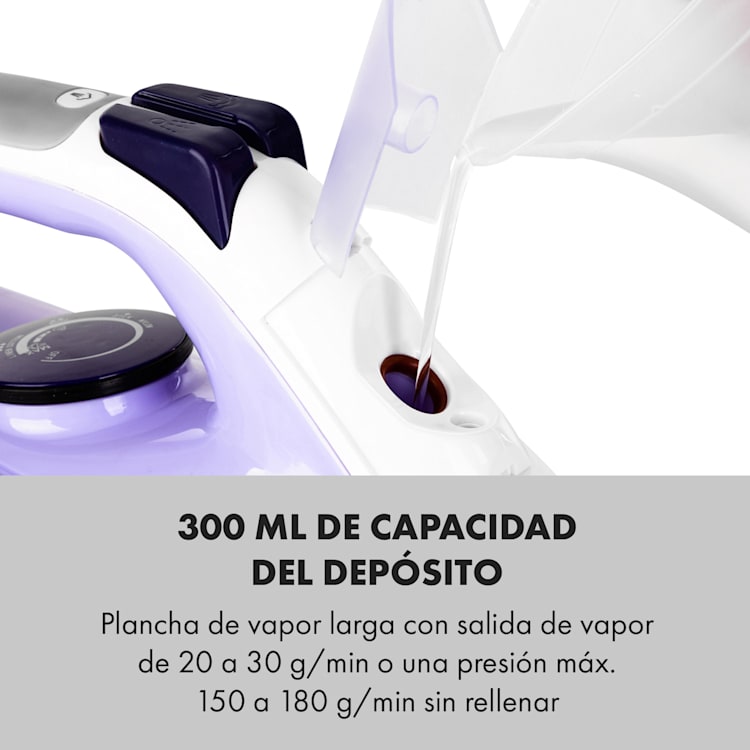 Steam Bro plancha a vapor 2200W 300ml EasyGlide TouchSensor azul