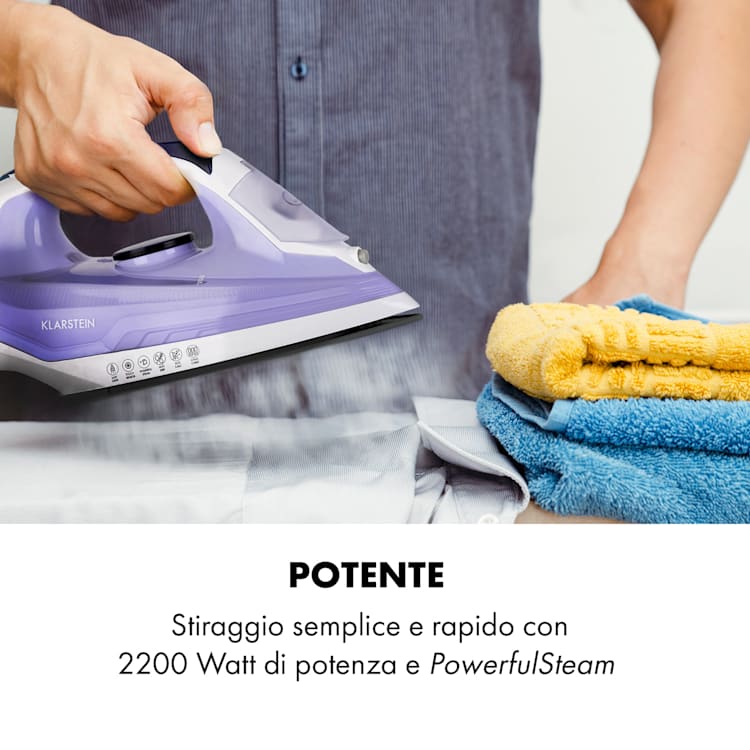 Steam Bro Ferro da Stiro 2200W 300ml EasyGlide TouchSensor blu