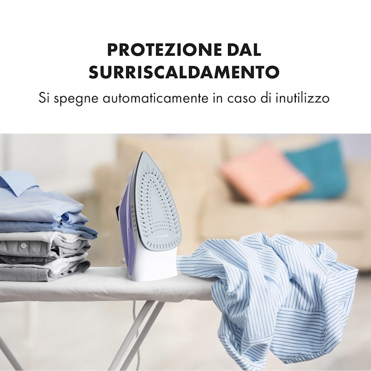 Steam Bro Ferro da Stiro 2200W 300ml EasyGlide TouchSensor blu