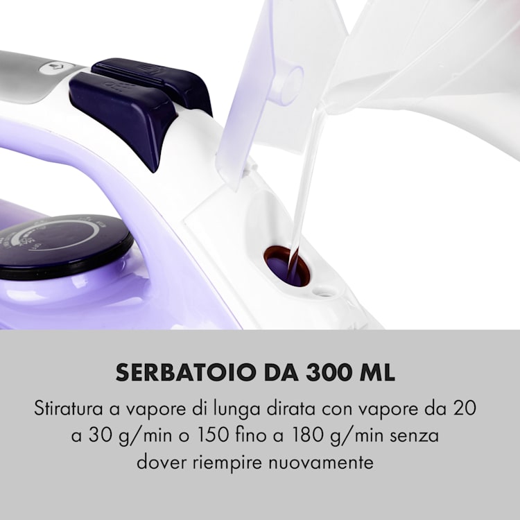 Steam Bro Ferro da Stiro 2200W 300ml EasyGlide TouchSensor blu
