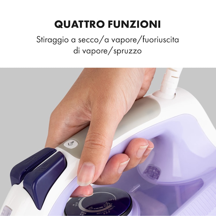 Steam Bro Ferro da Stiro 2200W 300ml EasyGlide TouchSensor blu