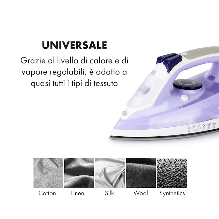 Steam Bro Ferro da Stiro 2200W 300ml EasyGlide TouchSensor blu