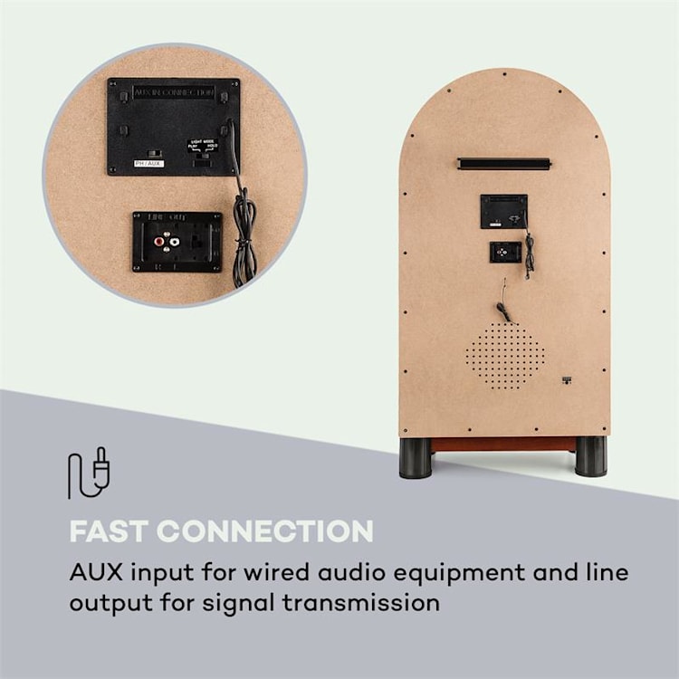 Graceland DAB jukebox BT DC vinile DAB+/FM USB SD AUX-IN luce a LED
