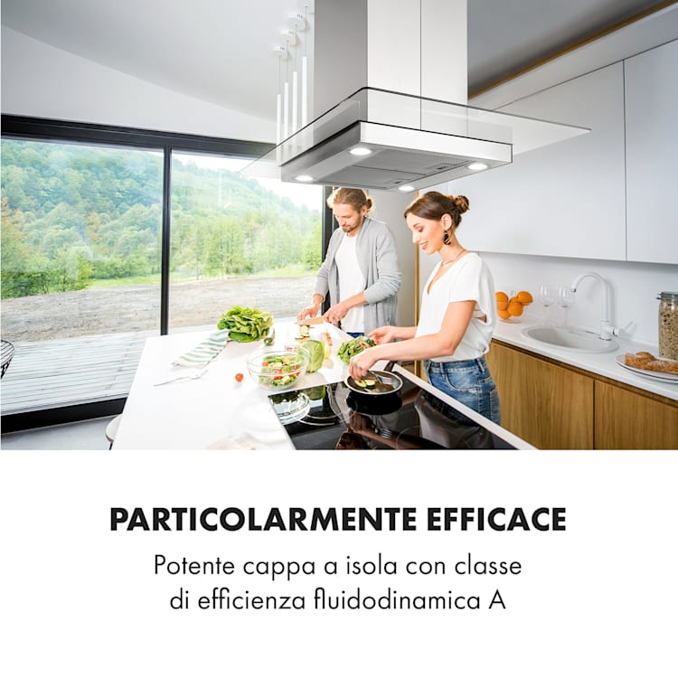 Aurelia cappa aspirante 90cm 600m³/h EEK A acciaio inox argento