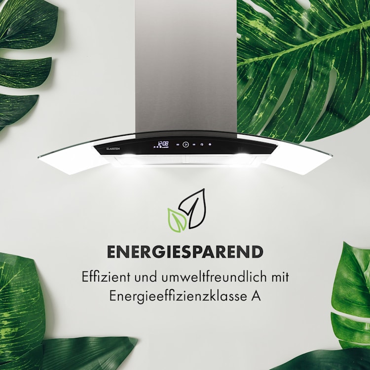 Colette Dunstabzugshaube 90cm 600m³/h EEK A Edelstahl silber