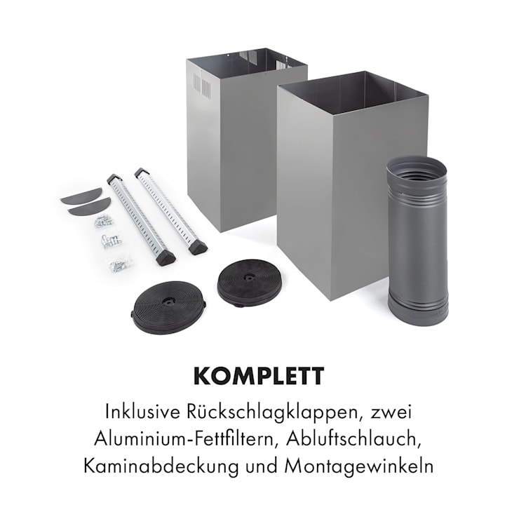 Colette Dunstabzugshaube 90cm 600m³/h EEK A Edelstahl silber