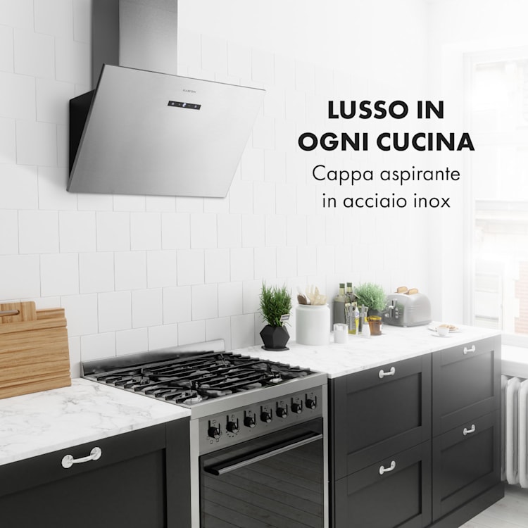 Silver Lining 60 Cappa Aspirante 60cm 600m³/h Classe A Acciaio Inox 60 cm