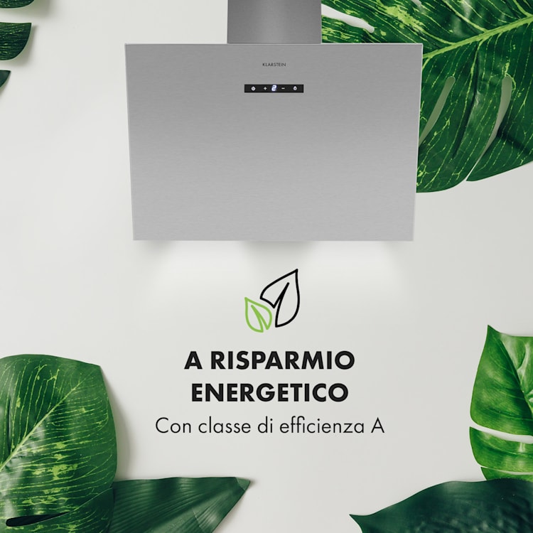Silver Lining 60 Cappa Aspirante 60cm 600m³/h Classe A Acciaio Inox 60 cm