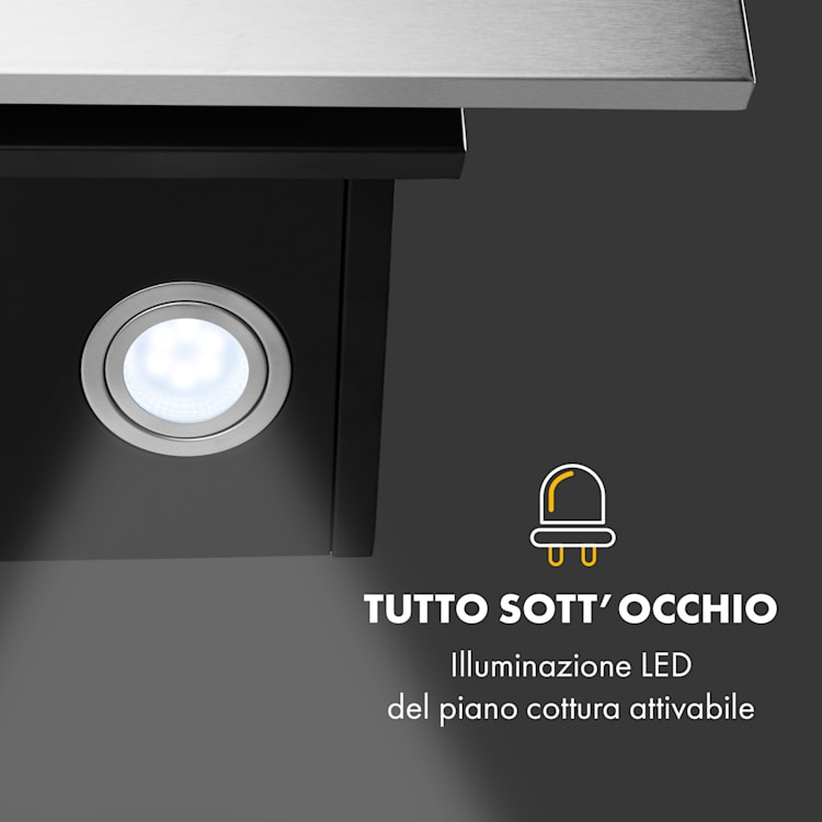 Silver Lining 60 Cappa Aspirante 60cm 600m³/h Classe A Acciaio Inox 60 cm