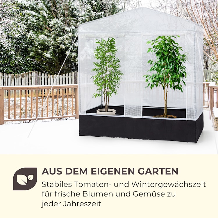 Plant Palace X2 Gewächszelt 200x220x100cm Stahl Ø25mm PVC-Gitterfolie 200 cm