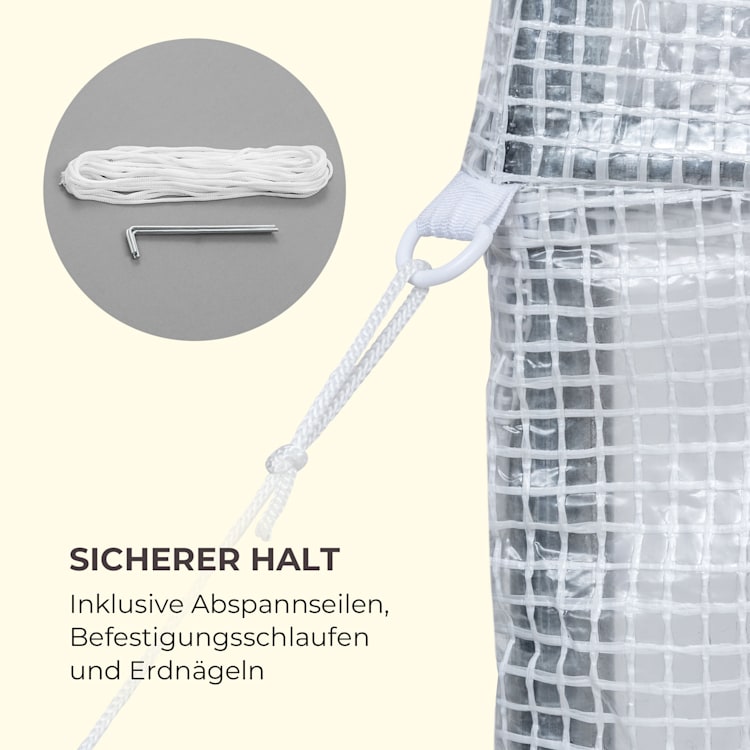 Plant Palace X2 Gewächszelt 200x220x100cm Stahl Ø25mm PVC-Gitterfolie 200 cm