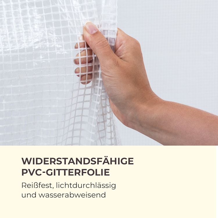 Plant Palace X2 Gewächszelt 200x220x100cm Stahl Ø25mm PVC-Gitterfolie 200 cm