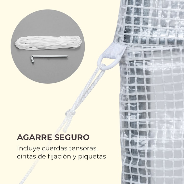 Plant Palace X2 vivero 200 x 220 x 100 cm acero tubular lámina reticulada de PVC 200 cm