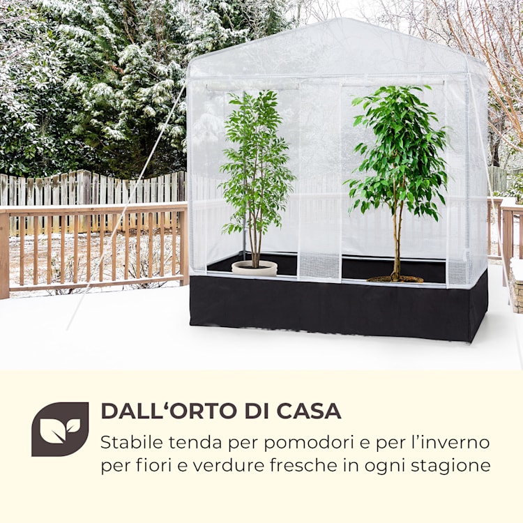 Plant Palace X2 tenda per serra 200x220x100cm tubo d'acciaio pellicola con griglia in PVC 200 cm