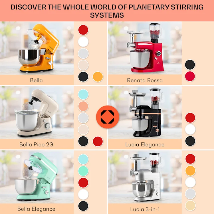 Bella Pico 2G, Food Processor, 1300W, 1.7HP ,6 levels, 5 litres Red