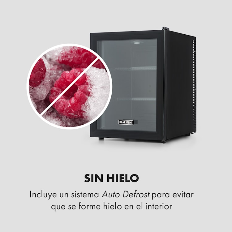 Mini frigorífico Brooklyn 42 puerta de cristal estante LED 42 L | Negro