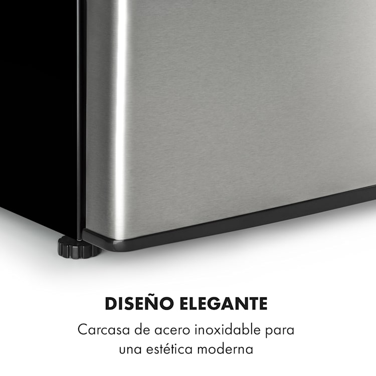 Big Daddy Cool Refrigerador con congelador 61/25 litros 2 niveles Acero inoxidable