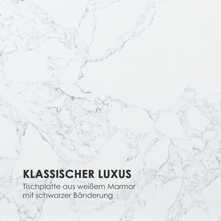 White Pearl II Couchtisch 81,5x35x81,5cm (BxHxT) Marmor Gold / Weiß 81,5 x 35 x 81,5 cm