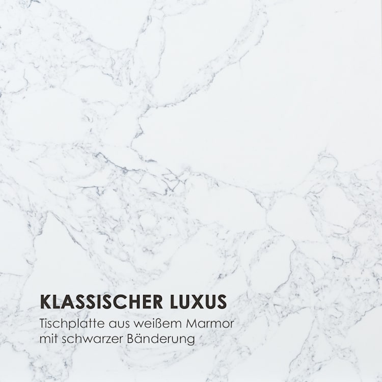 Round Pearl Couchtisch 55 x 45 cm (ØxH) Marmor Gold / Weiß