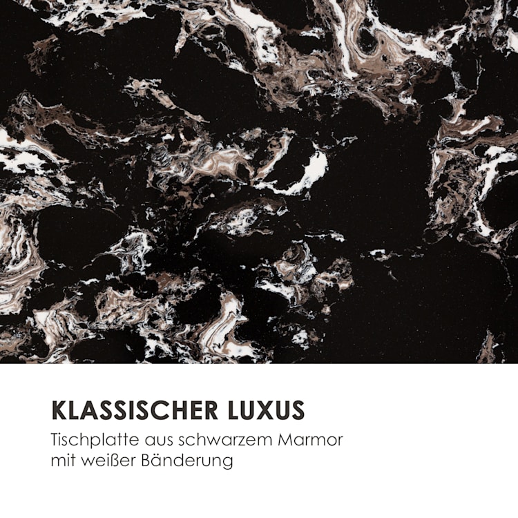 Black Onyx I Couchtisch 110x42,5x55cm (BxHxT) Marmor Gold / Schwarz 110 x 42,5 x 55 cm