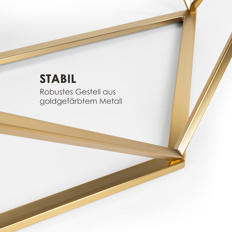 Black Onyx I Couchtisch 110x42,5x55cm (BxHxT) Marmor Gold / Schwarz 110 x 42,5 x 55 cm