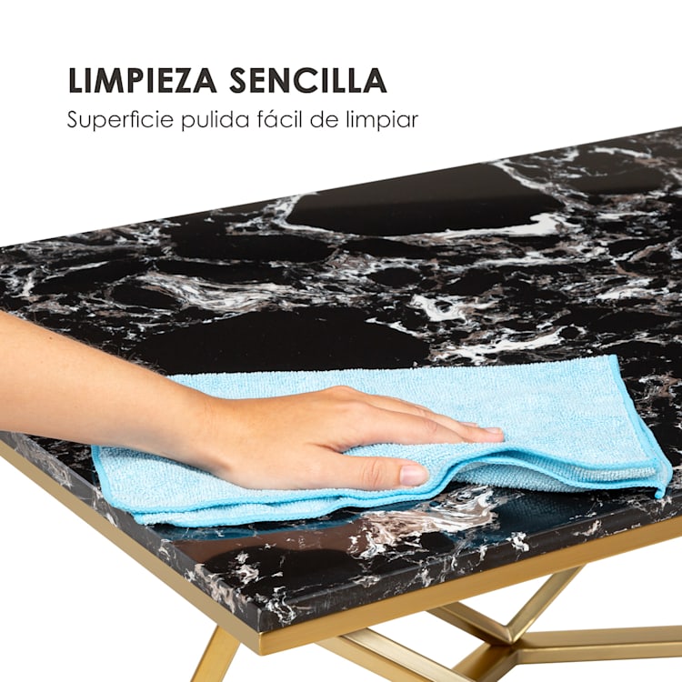 Black Onyx I mesa de centro 110x42,5x55cm (AnxAlxPr) mármol dorado / negro 110 x 42,5 x 55 cm
