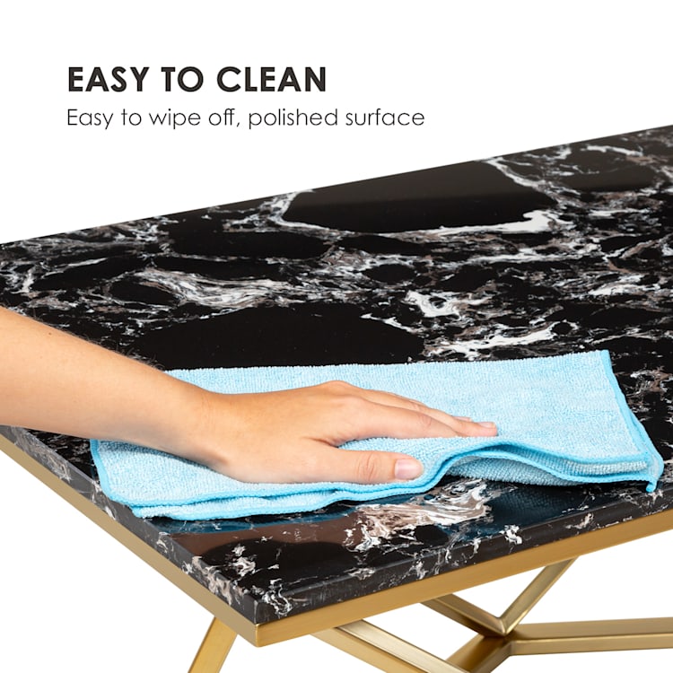 Black Onyx I Coffee Table 110x42.5x55cm (WxHxD) Marble Gold / Black 110 x 42.5 x 55 cm