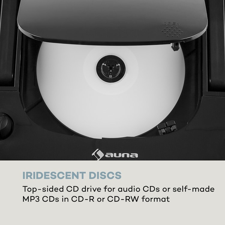 Roadie Smart, boombox, radio internetowe DAB/DAB+, UKF, odtwarzacz CD, oświetlenie LED, Wi-Fi, Bluetooth Czarny