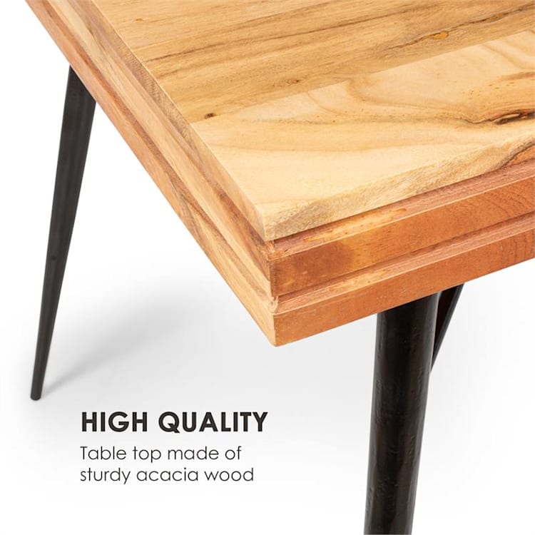 Vantor Esstisch Akazienholz Eisengestell 175 x 78 x 80 cm Holz