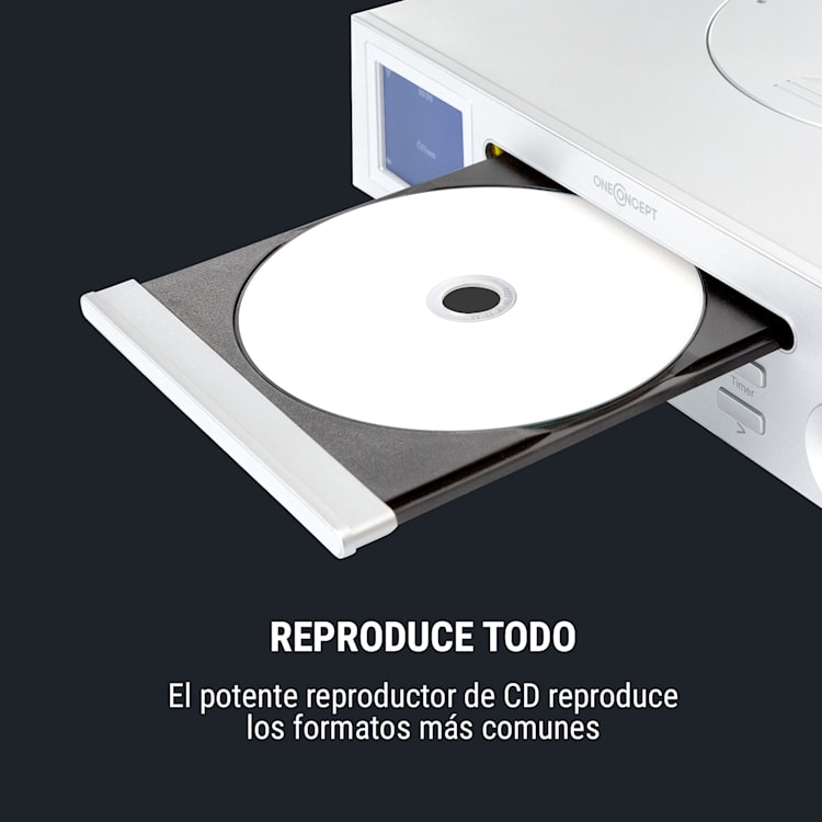 Streamo Chef radio de cocina reproductor de CD BT pantalla 2,4" HCC blanca Blanco