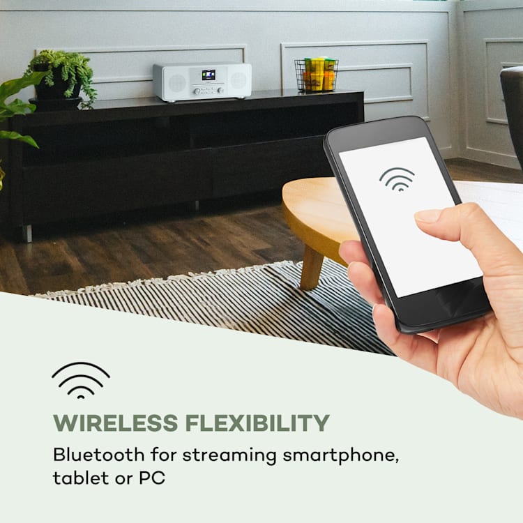 Streamo CD internetradio 2x10W WIFI DAB+ FM CD-Player BT wit